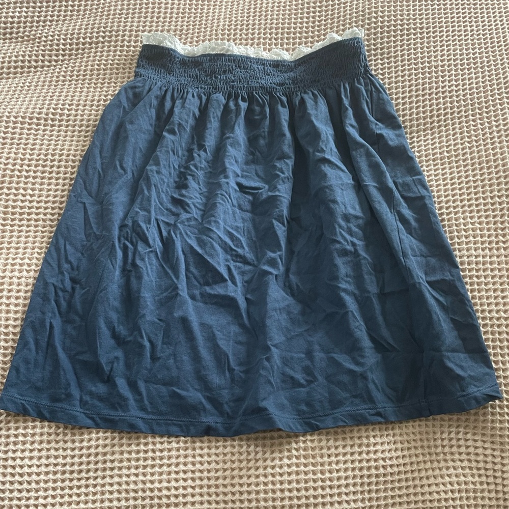 Cotton Navy Skirt NWT XS